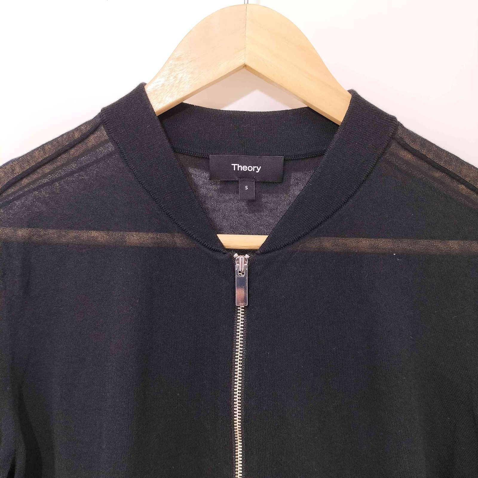 極美品24SS Theory AIRY COTTON SHEER BOMBER セオリー theory 24SS SHEER BOMBER AIRY COTTON レディース JPN：S