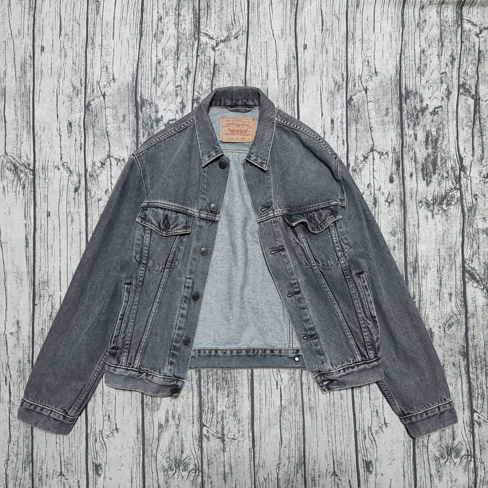 size M】91年製 先染めブラック Euro Levi's 70503-0258 デニム