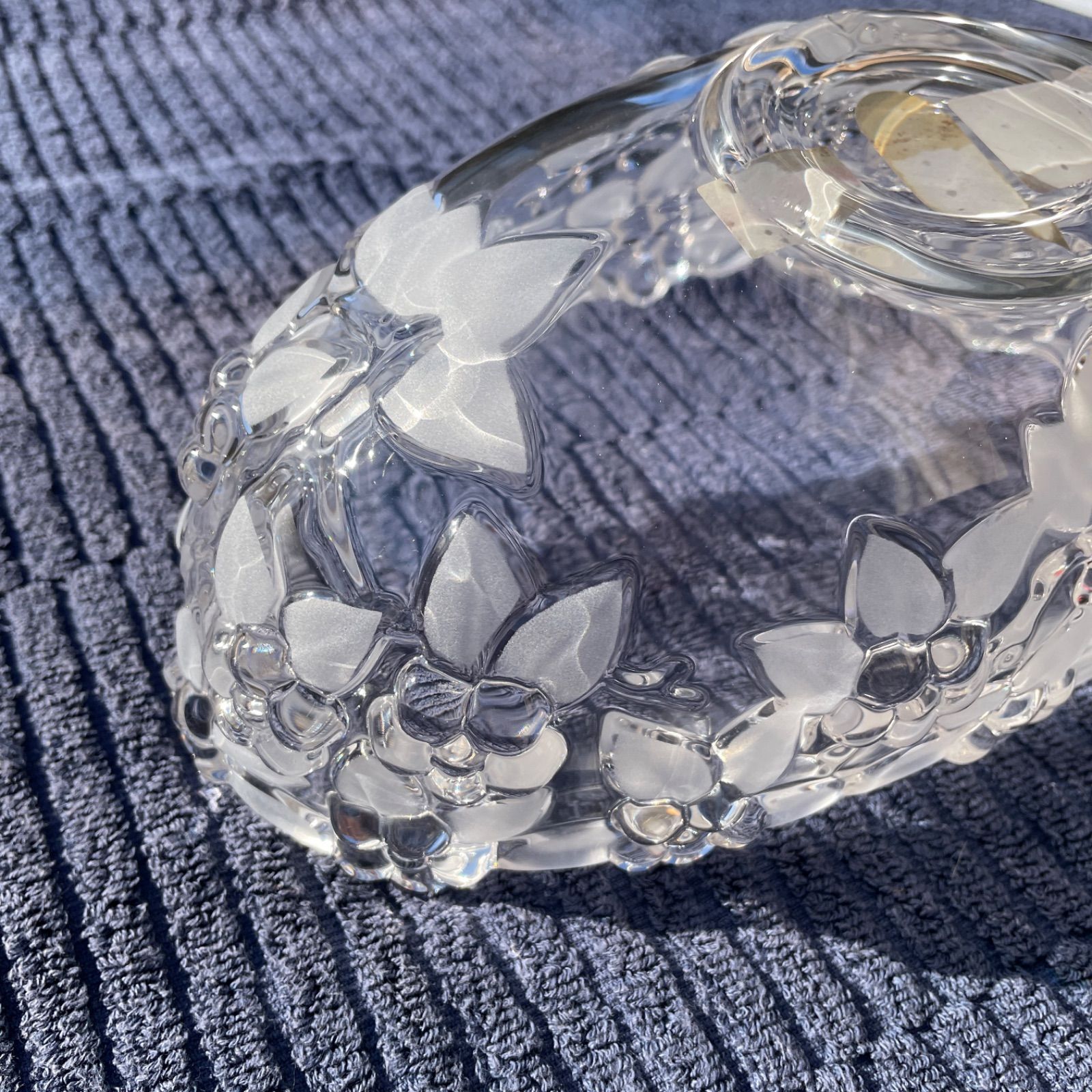 ドイツ製 ワルターグラス 花模様 湾曲ガラス器 新品未使用 26×9 - メルカリ