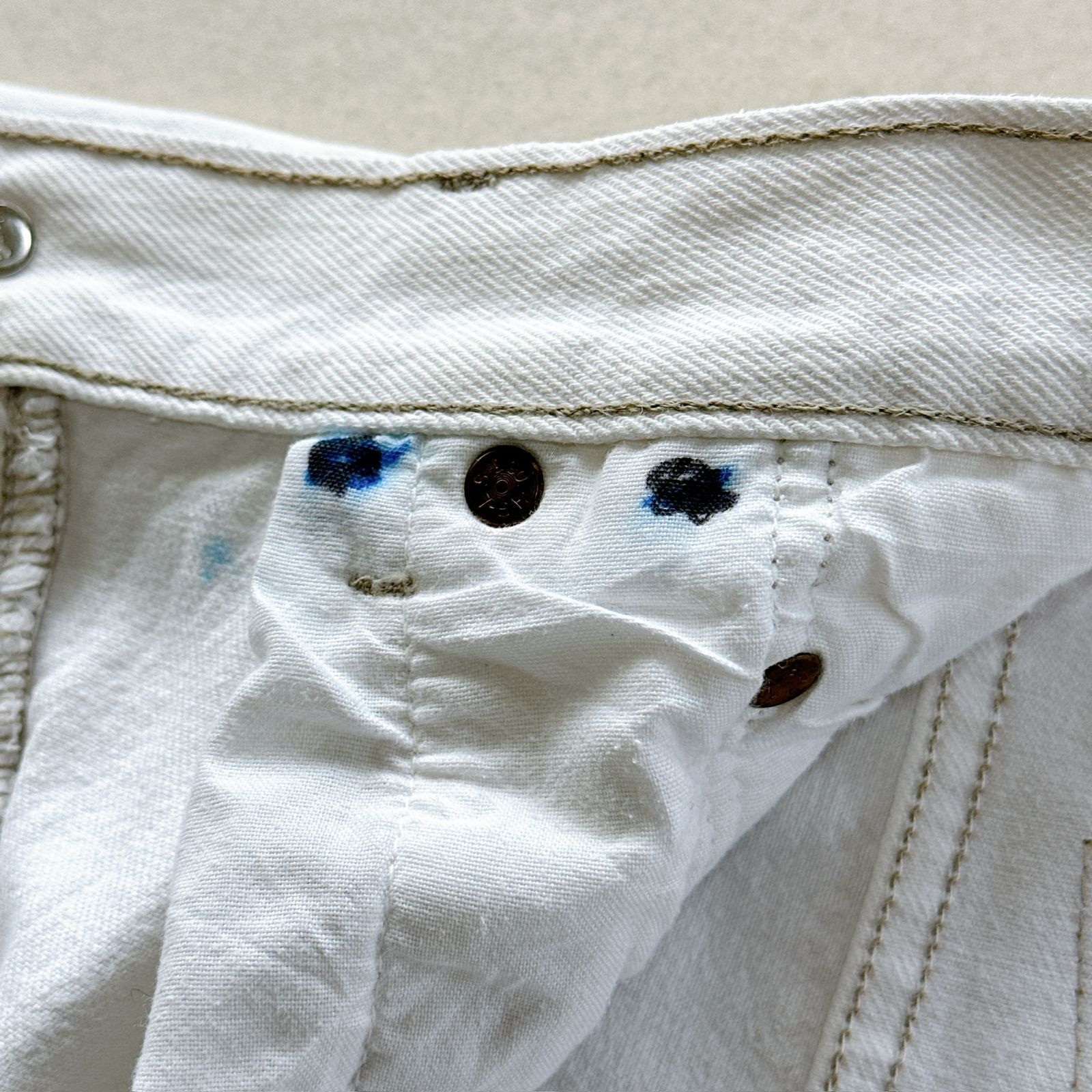 極上サイズ】90s Levi's 501 ホワイトデニム USA製 W31 L30 1995年製