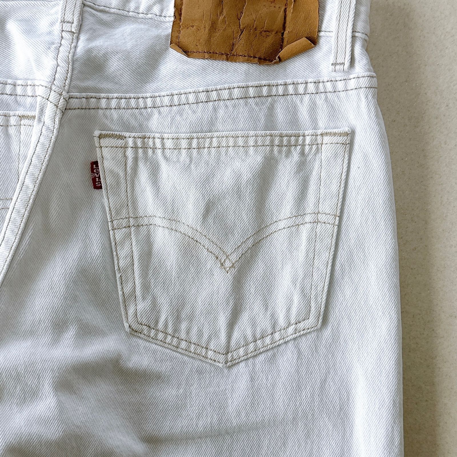 極上サイズ】90s Levi's 501 ホワイトデニム USA製 W31 L30 1995年製