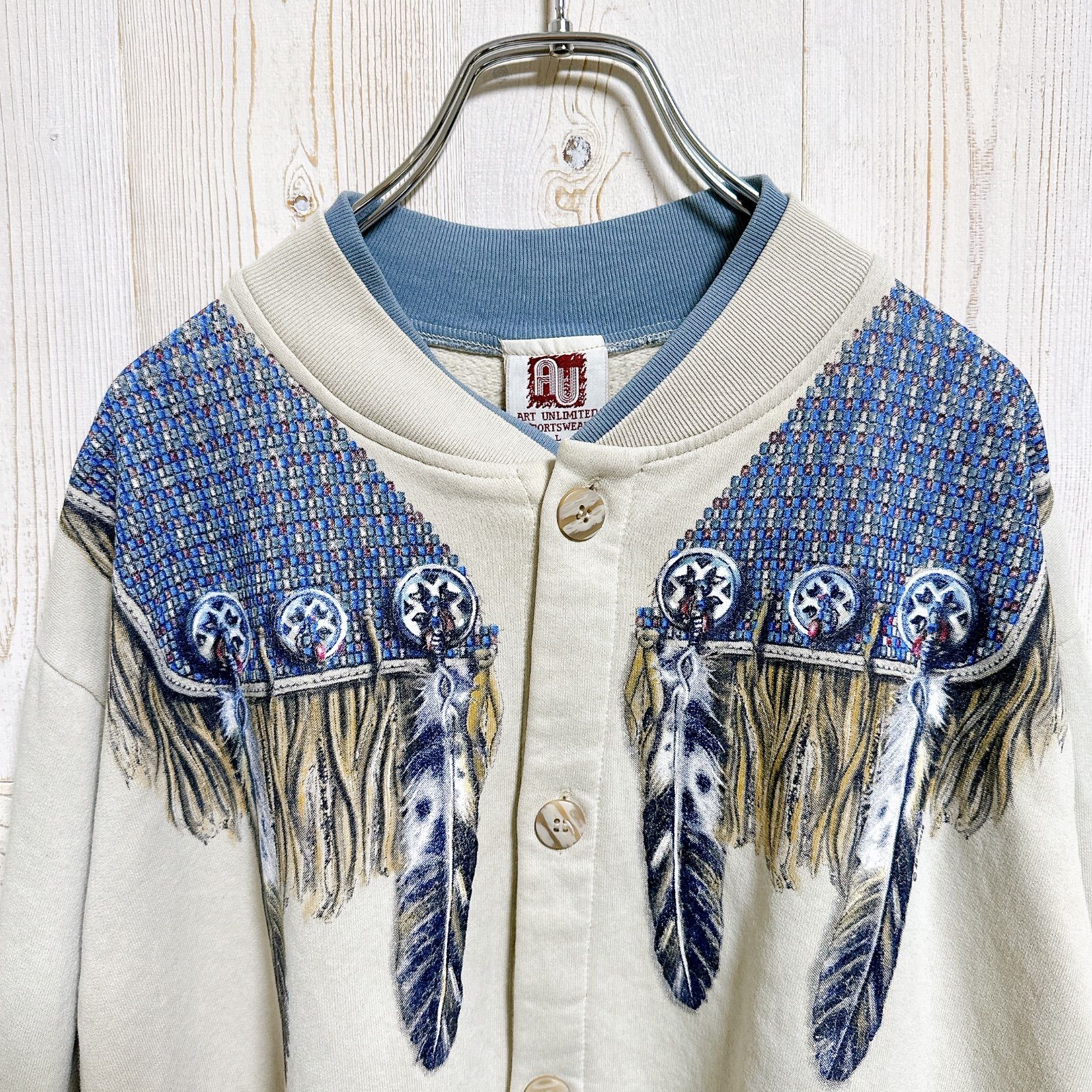 USA製 90年代 ART UNLIMITED ネイティブアメリカンインディアン柄