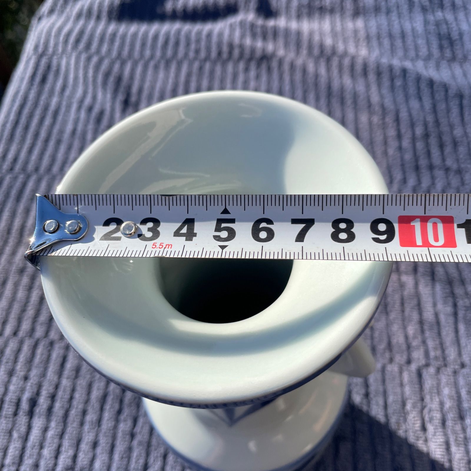 とべ 砥部焼 双耳 花器 勝山 花瓶 勝山窯 染付 未使用 9.5×24 - メルカリ