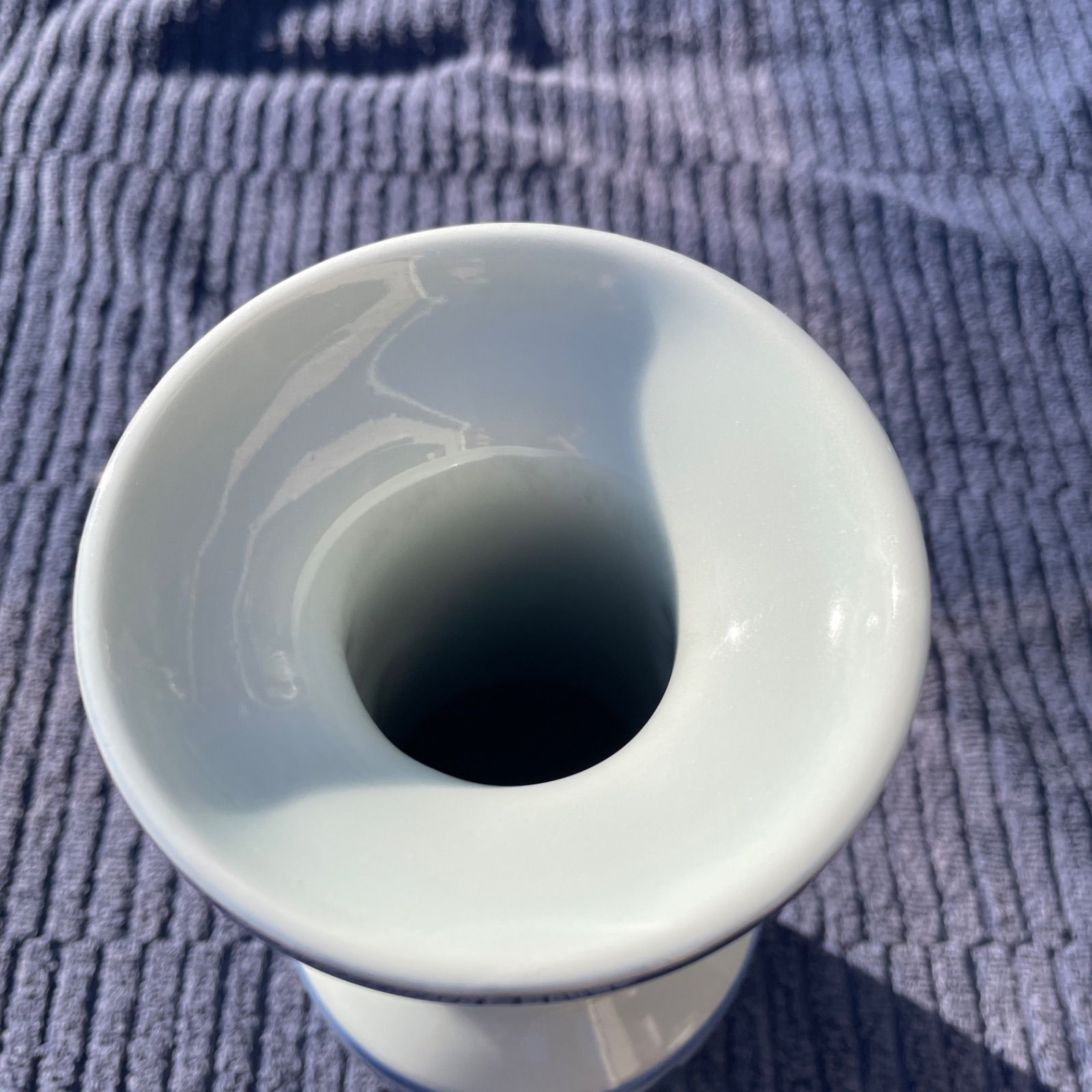 とべ 砥部焼 双耳 花器 勝山 花瓶 勝山窯 染付 未使用 9.5×24 - メルカリ