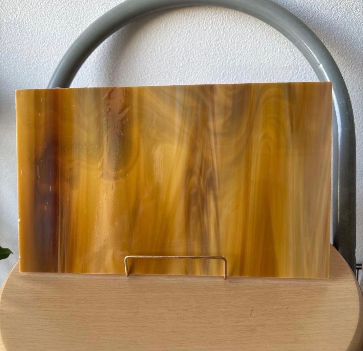 ステンドグラス ガラス板 端材 材料 パーツ 部品 大量まとめ ハンドメイド　110801w/S ステンドグラス ガラス板 材料 端材 グラデーション 茶 - メルカリ