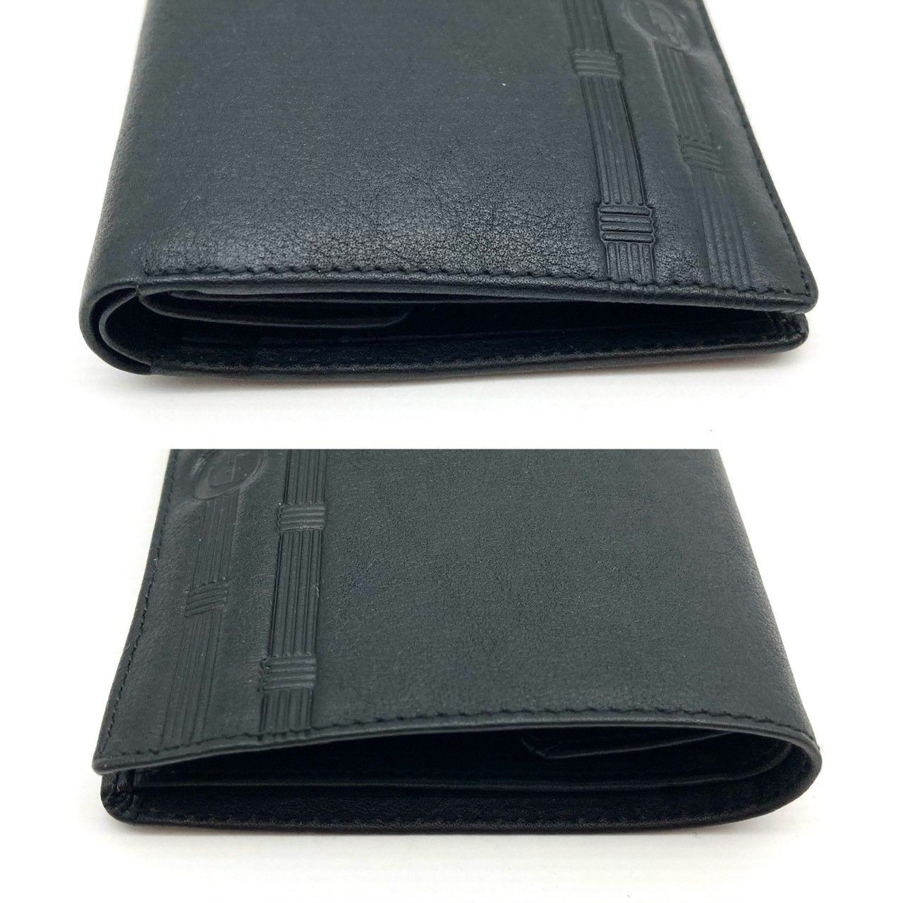 クリスチャンディオール 二つ折り財布 折り財布 レザー ブラック 71226