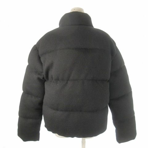 ザラ ZARA リブトリム付き ニットジャケット 中綿 スタンドカラー