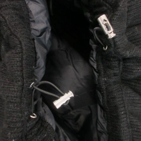 ザラ ZARA リブトリム付き ニットジャケット 中綿 スタンドカラー