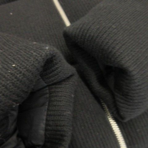 【中古】ザラ ZARA リブトリム付き ニットジャケット 中綿 スタンドカラー ジップアップ S 黒 ブラック /CK16 ザラ ZARA リブトリム付き ニットジャケット 中綿 スタンドカラー