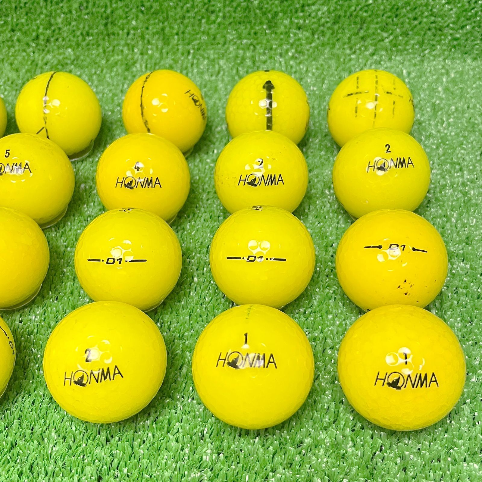 ロストボール 本間ゴルフ ホンマ D1 20球 年式混合 イエロー Cランク