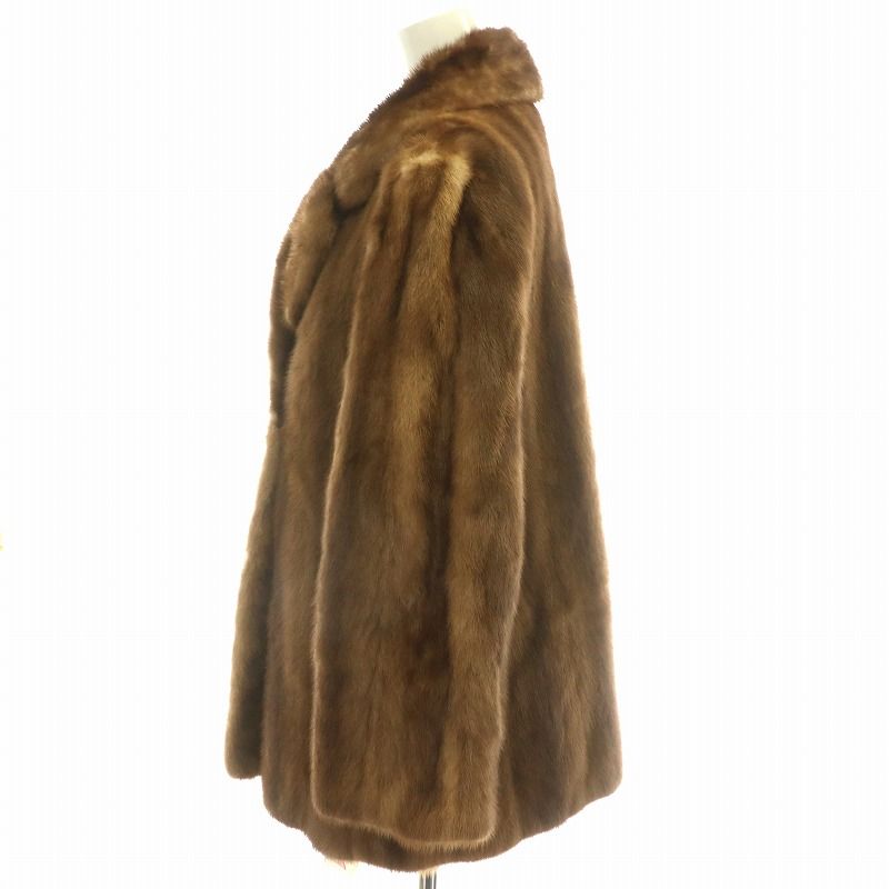 SELECTED FUR ファーコート ミドル ハーフ ミンク 毛皮 総裏地 レース