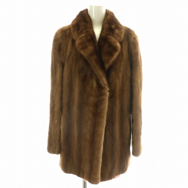 SELECTED FUR ファーコート ミドル ハーフ ミンク 毛皮 総裏地 レース