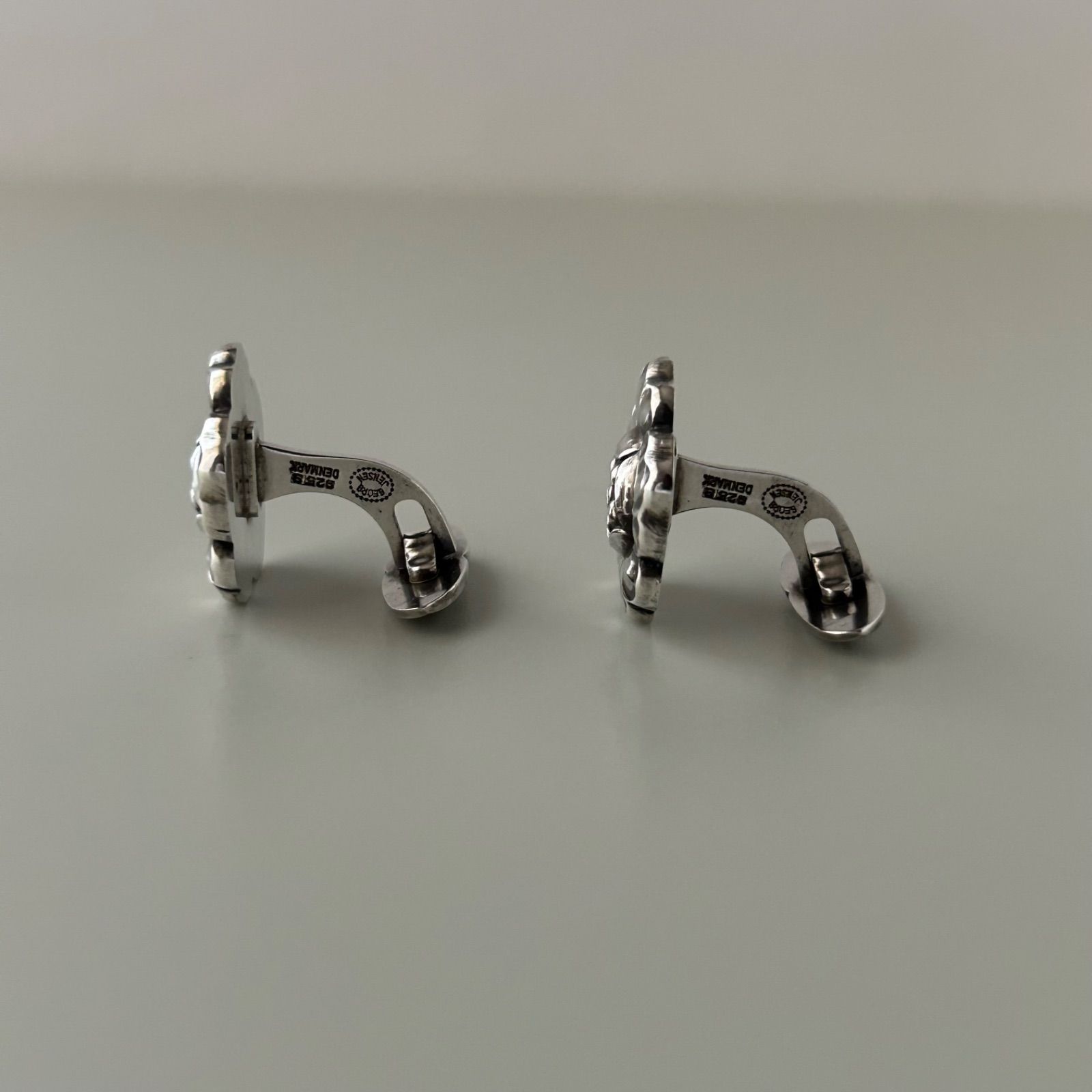 ジョージジェンセン カフス カフリンクス 21 フラワー ヴィンテージ