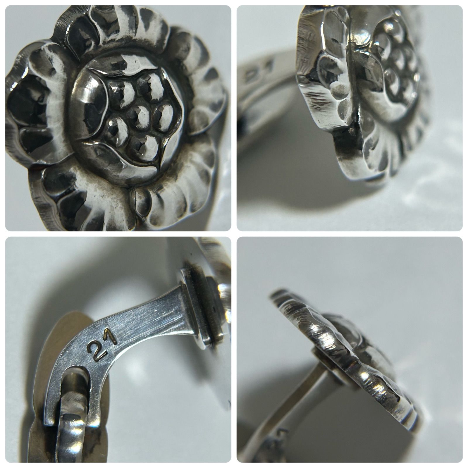 ジョージジェンセン カフス カフリンクス 21 フラワー ヴィンテージ