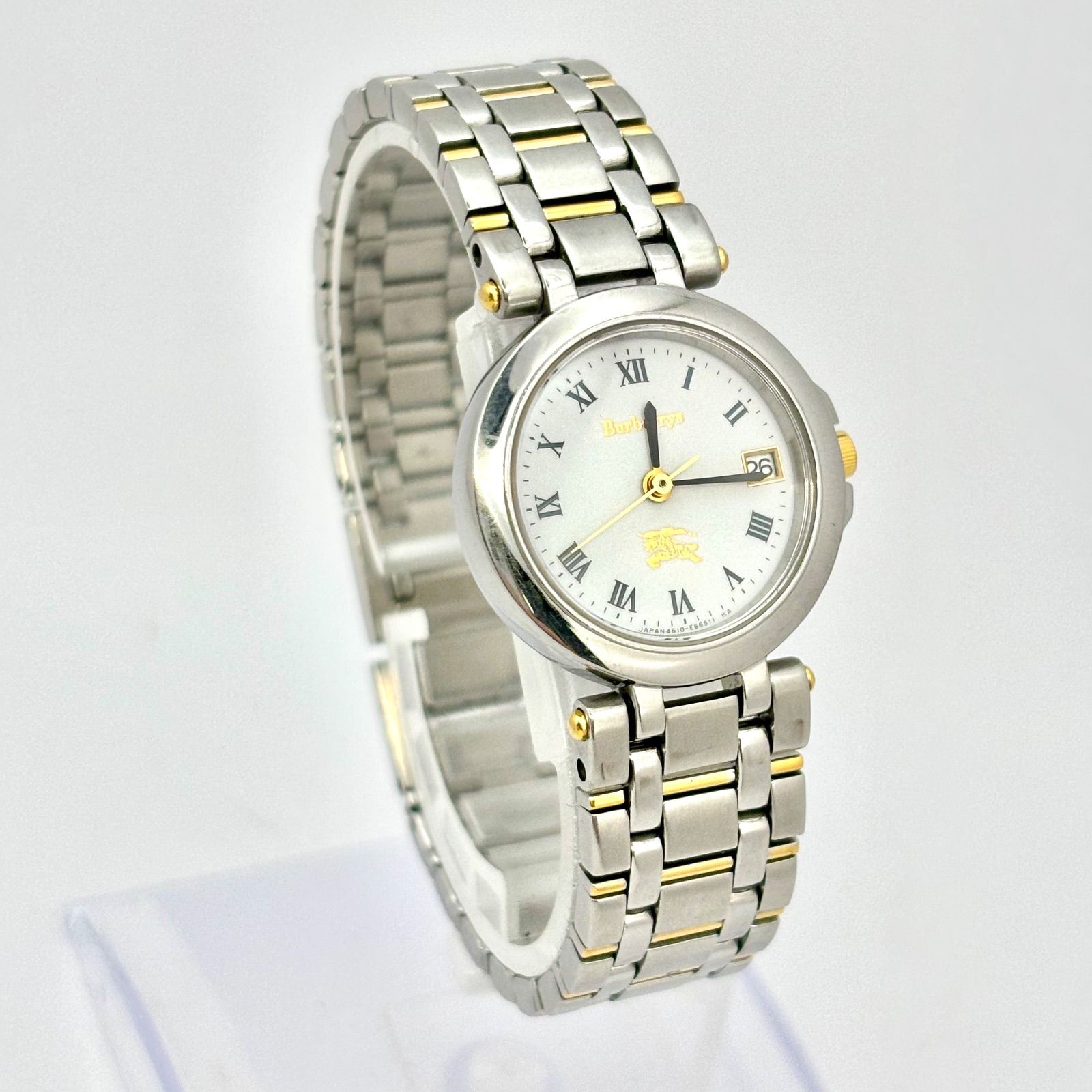 新品電池】Burberrys バーバリー レディース 腕時計 ローマン デイト