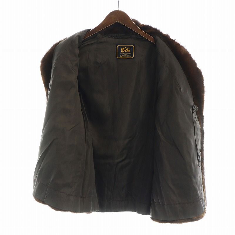 【中古】ギンザ ベル GINZA Bella 毛皮コート ミンクファー 長袖 総裏地 ミドル 15 XXL 茶 ブラウン ギンザ ベル GINZA Bella 毛皮コート ミンクファー 長袖 総裏地 ミドル