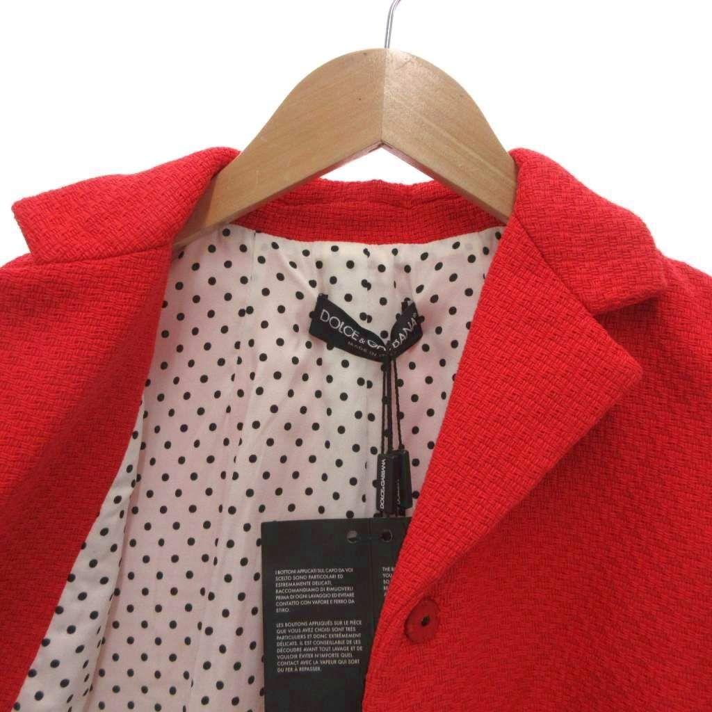 DOLCE&GABBANA ジャケット スカート セットアップ 赤 楽天市場】スカートセットアップ ノーカラー ツイード ボタン 長袖