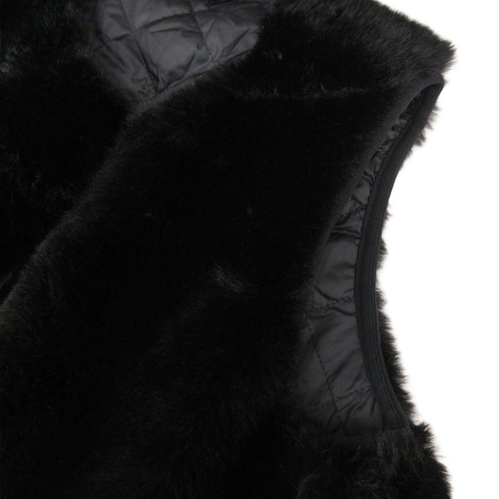 バブアー　barbour フェイクファー　ベスト　38 ブラック　黒　ファー バブアー barbour フェイクファー ベスト 38 ブラック 黒 ファー