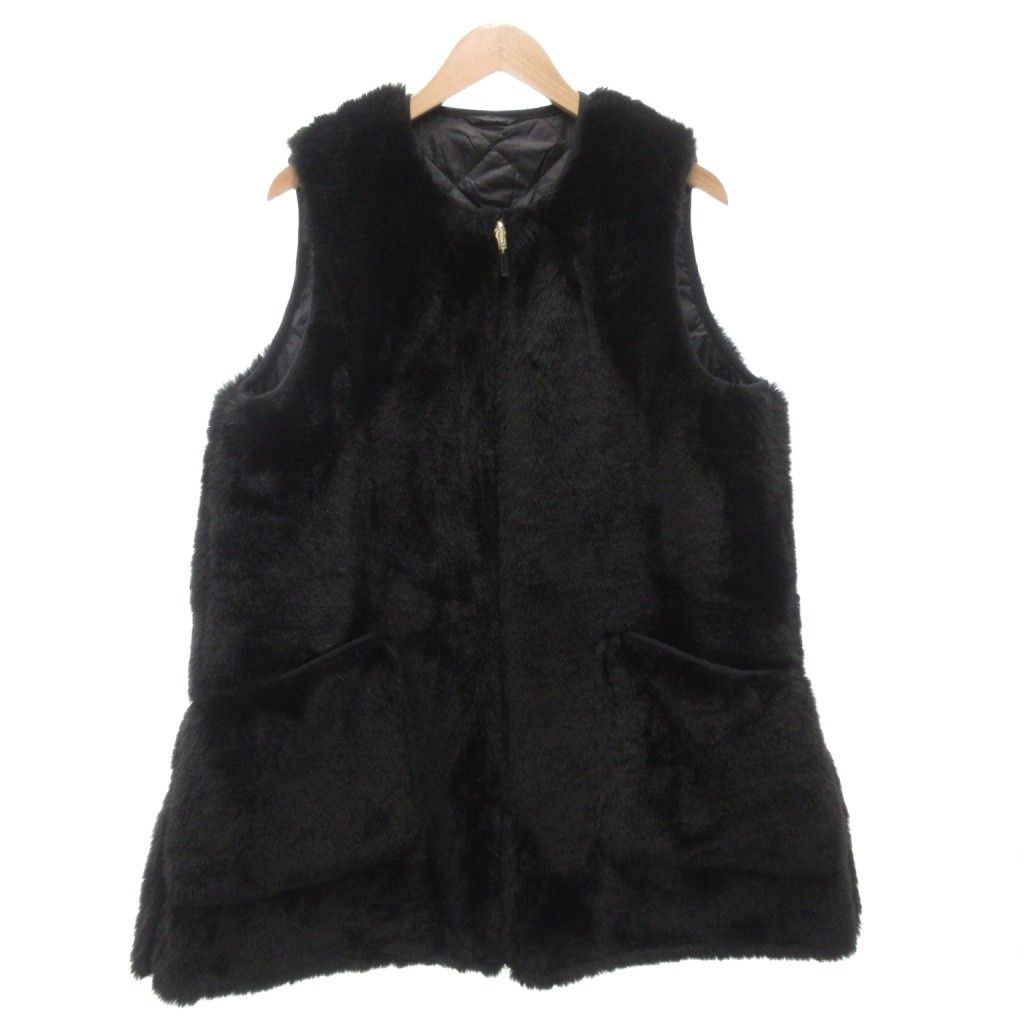 バブアー Barbour ベスト フェイクファー ジップアップ ミドル ハーフ