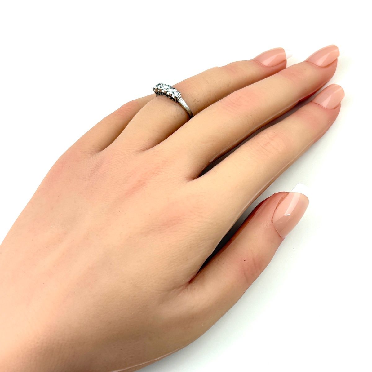 メレダイヤ デザインリング プラチナ 指輪 リング 11号 Pt850