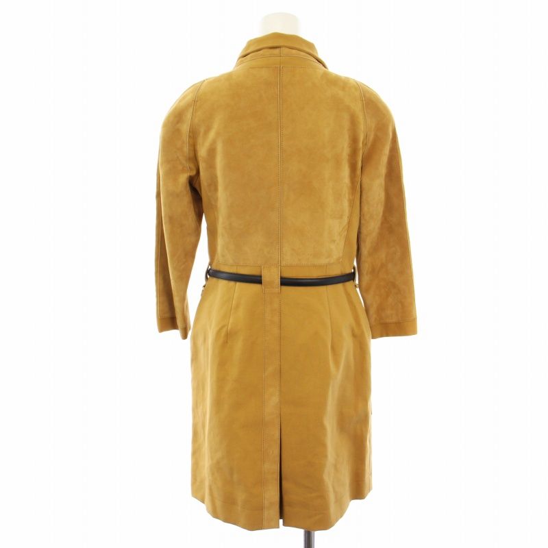 トッズ TOD'S スエード レザー コート 羊革 アウター 42 キャメル