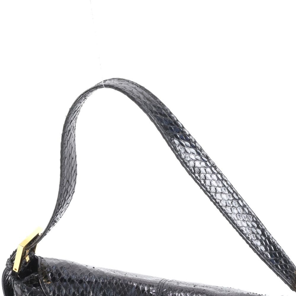 極美品 フェンディ マンマバケット FF 金具 パイソン レザー