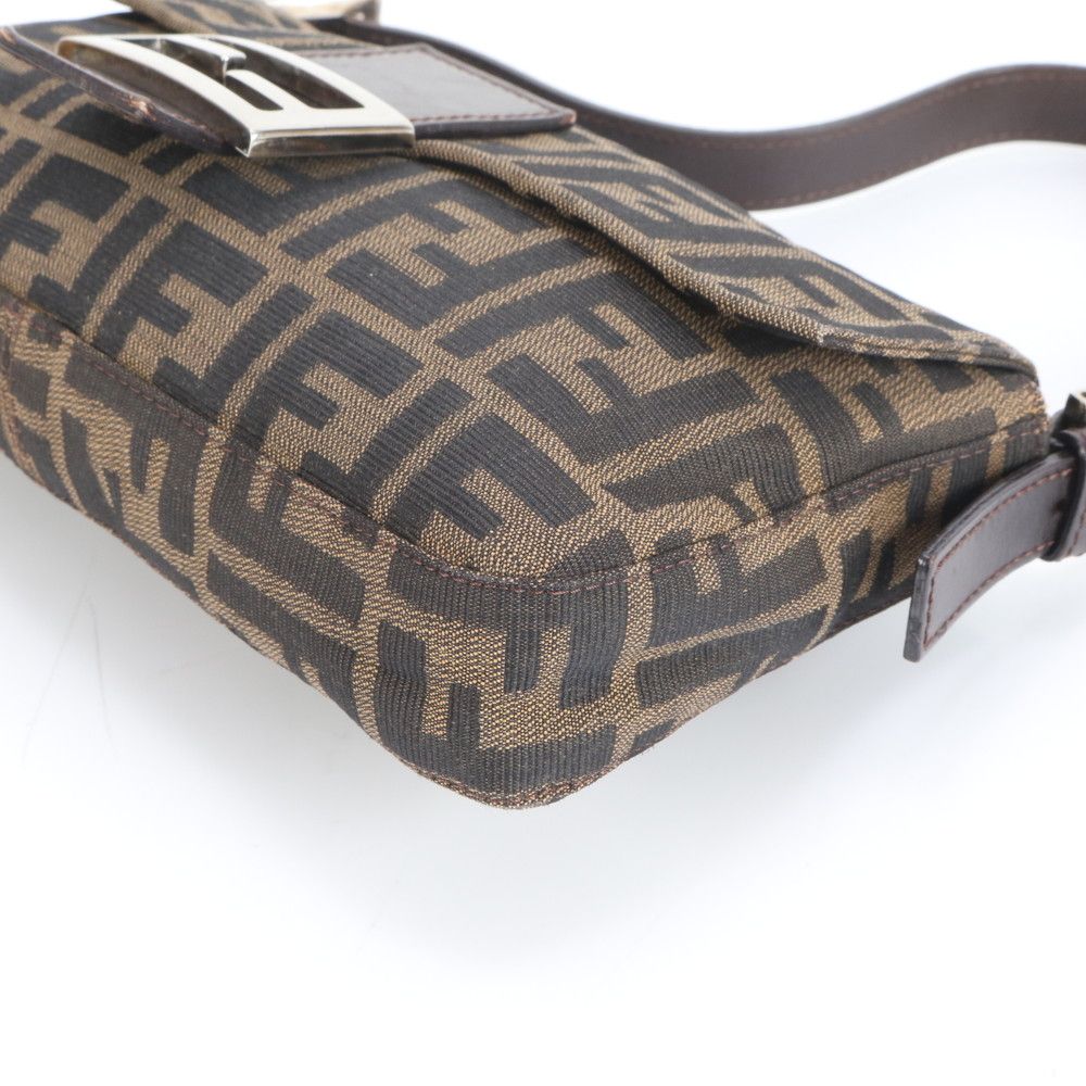 極美品　フェンディ　ハンドバッグ　ズッカ　ローマ　キャンバス　レザー 極美品 フェンディ ズッカ マンマバケット レザー キャンバス