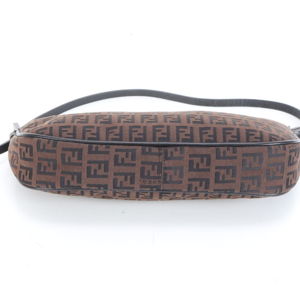 極美品 フェンディ ズッキーノ レザー キャンバス ショルダーバッグ