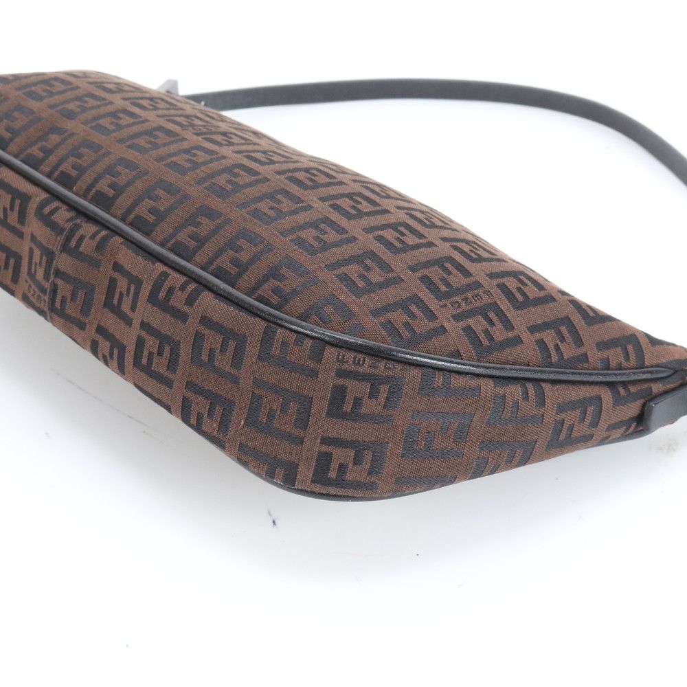 極美品 フェンディ ズッキーノ レザー キャンバス ショルダーバッグ