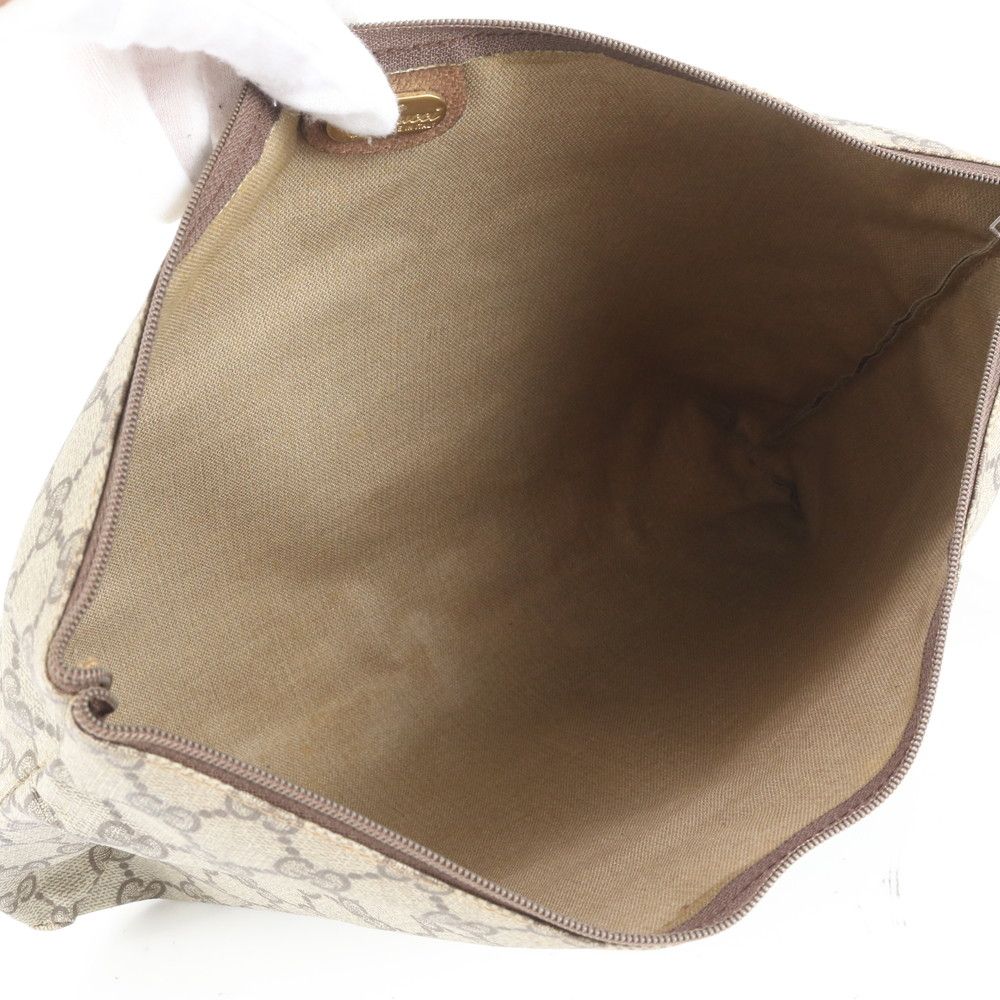 美品 グッチ GGスプリーム セカンド バッグ レザー ポーチ クラッチ