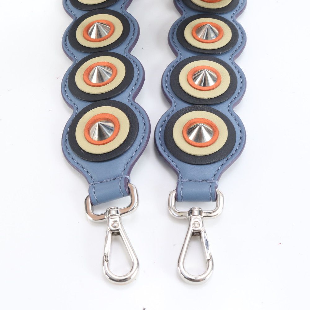 【極美品】フェンディ ストラップユー ショルダーストラップ レザー 送料無料 フェンディ ストラップユー ショルダーストラップ レザー×ファブリック