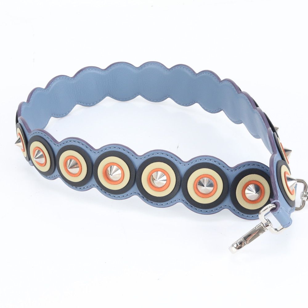 【極美品】フェンディ ストラップユー ショルダーストラップ レザー 送料無料 フェンディ ストラップユー ショルダーストラップ レザー×ファブリック