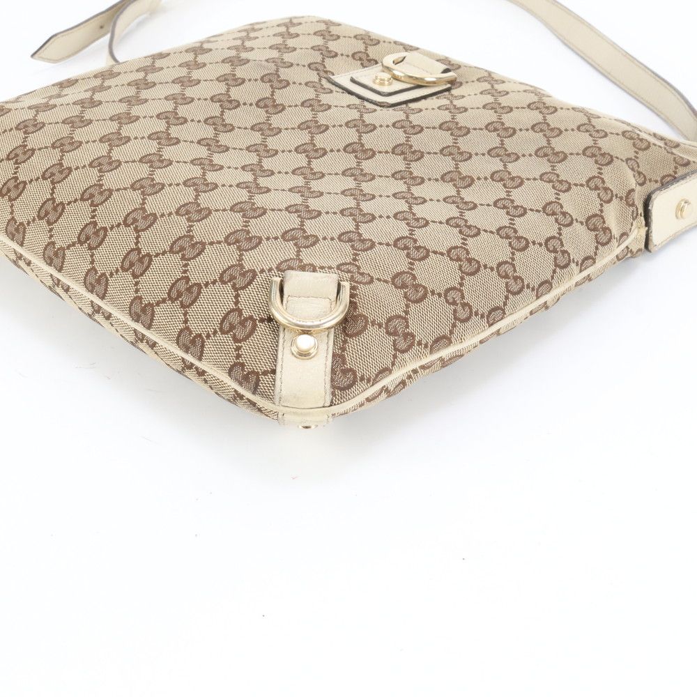 GUCCI グッチ ショルダーバッグ アビーライン GGキャンバス レザー 美品 グッチ GGキャンバス アビー 131326 レザー ショルダーバッグ