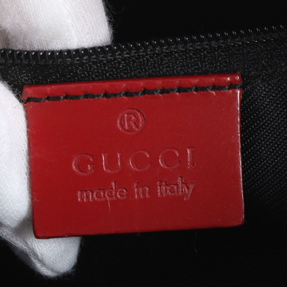 極美品 グッチ GGキャンバス ミニ ボストン レッド 000.0851 レザー