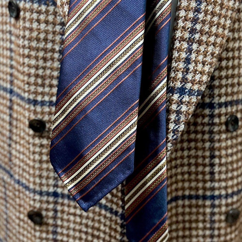 Atto Vannucci ( アットヴァンヌッチ ) ネクタイ ネイビー ストライプ