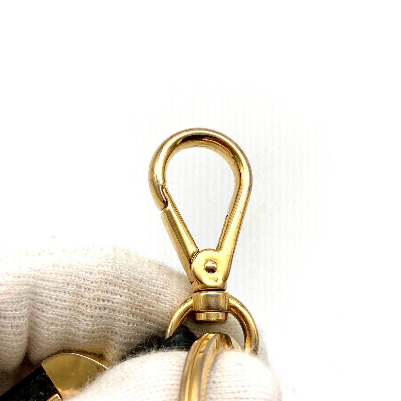 プラダ キーホルダー バッグチャーム キーリング ブラック ゴールド