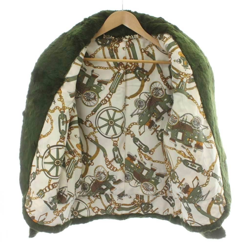 ノーブランド ファーコート ショート丈 アウター シェアードミンク