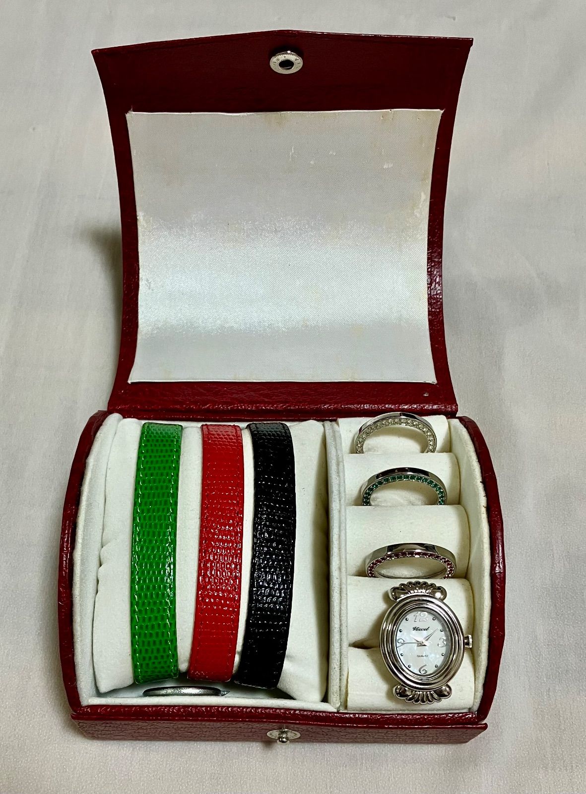 ☆稼働品☆VEXCEL ヴェクセル☆替ベゼル×4/替えベルト×2☆シェル文字盤