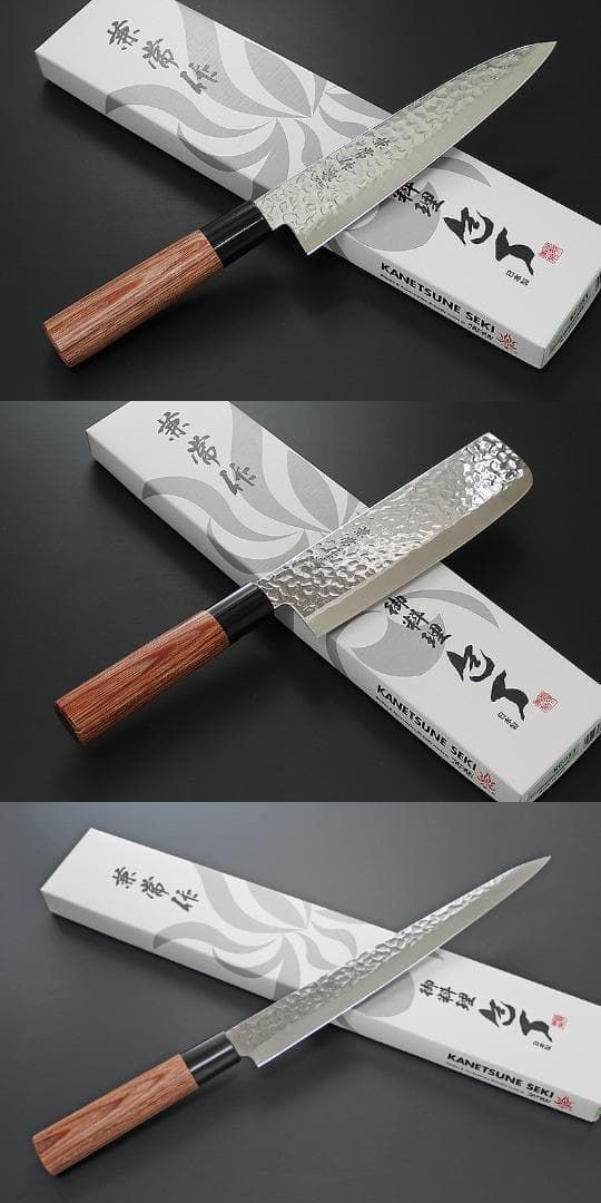 包丁 KC-951 牛刀 + KC-952 三徳 + KC-953 薄刃型セット KC-951 牛刀+ KC-953 薄刃型+ KC-956 小出刃 セット 兼常 - メルカリ