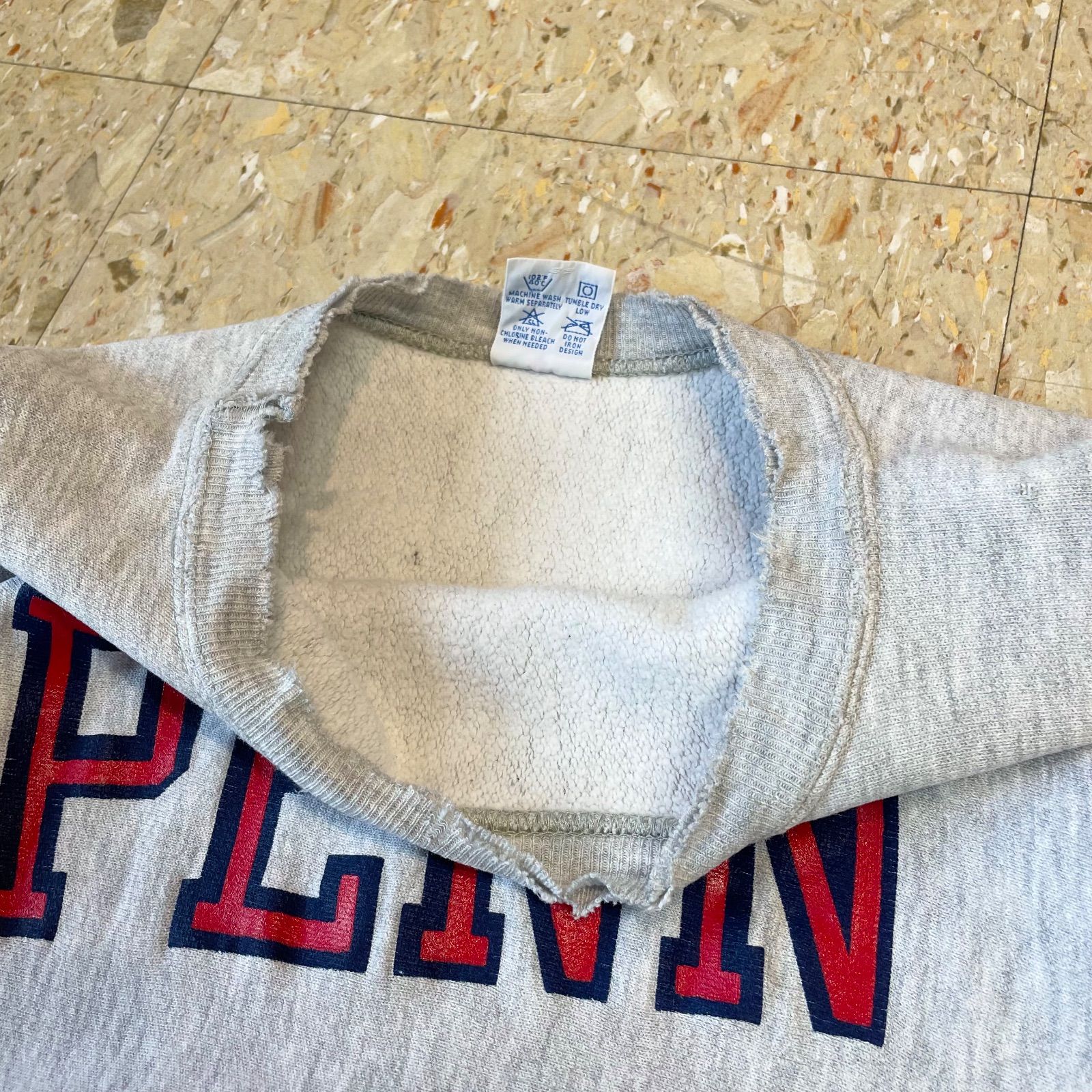 美品イニシャル両面 購入 PENN / バックプリント リバースウィーブ USA