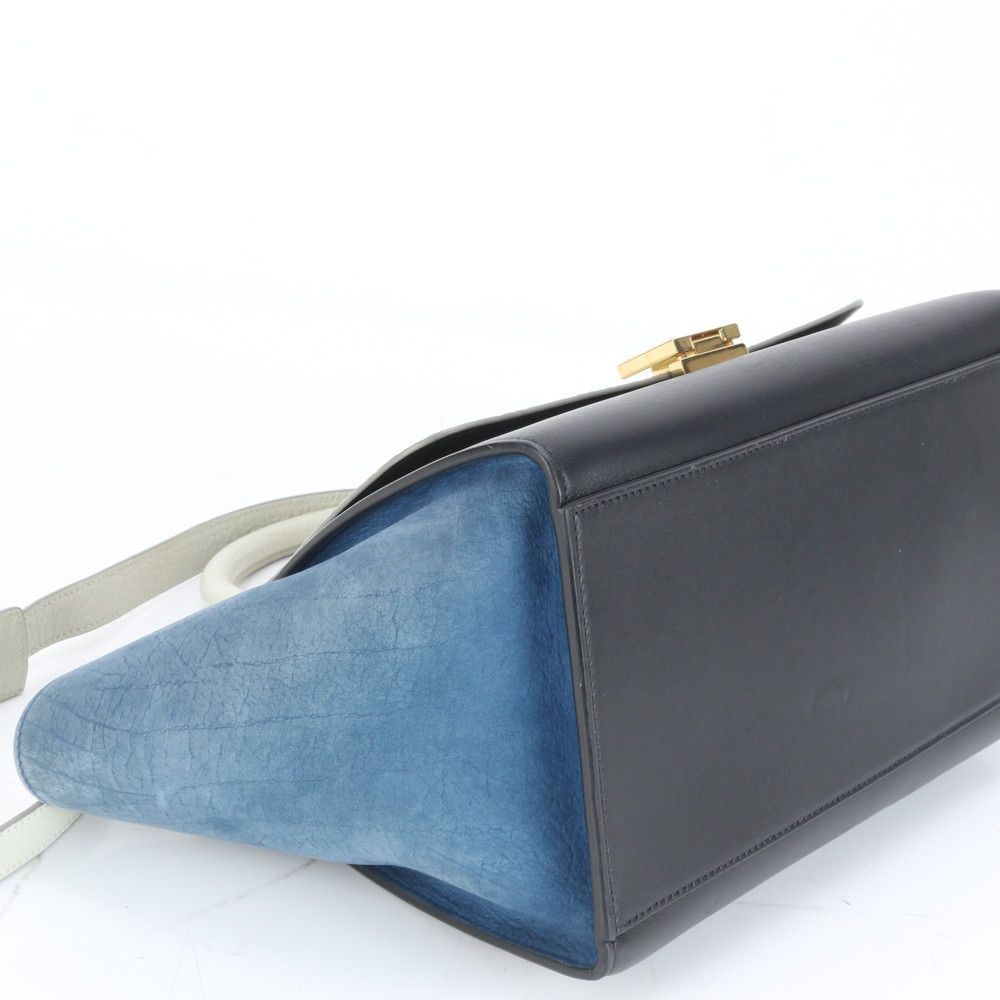 極美品 セリーヌ トラペーズ スモール レザー 2WAY ショルダーバッグ