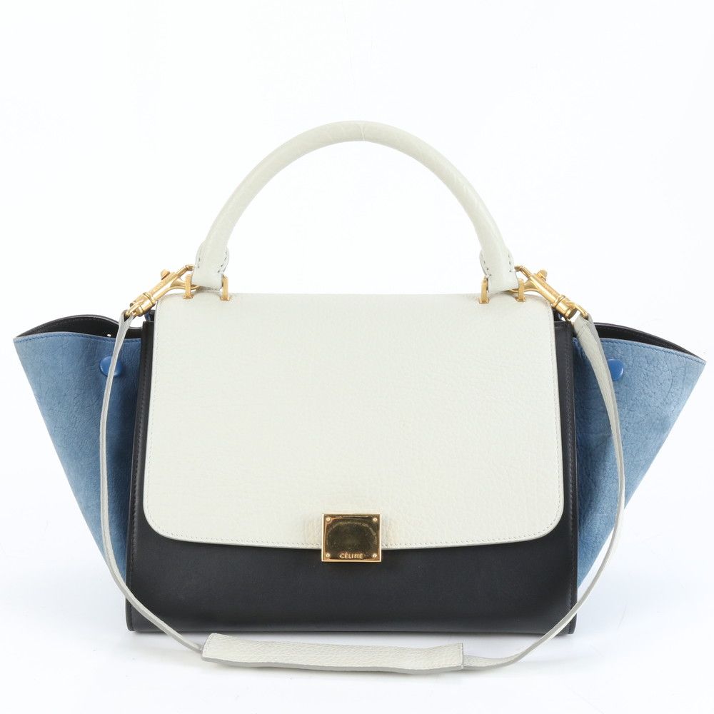 極美品 セリーヌ トラペーズ スモール レザー 2WAY ショルダーバッグ