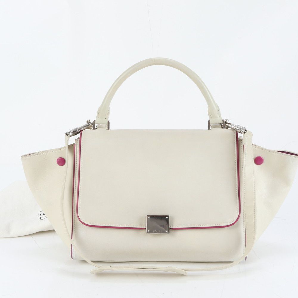 美品 セリーヌ トラペーズ スモール レザー 2WAY ショルダーバッグ