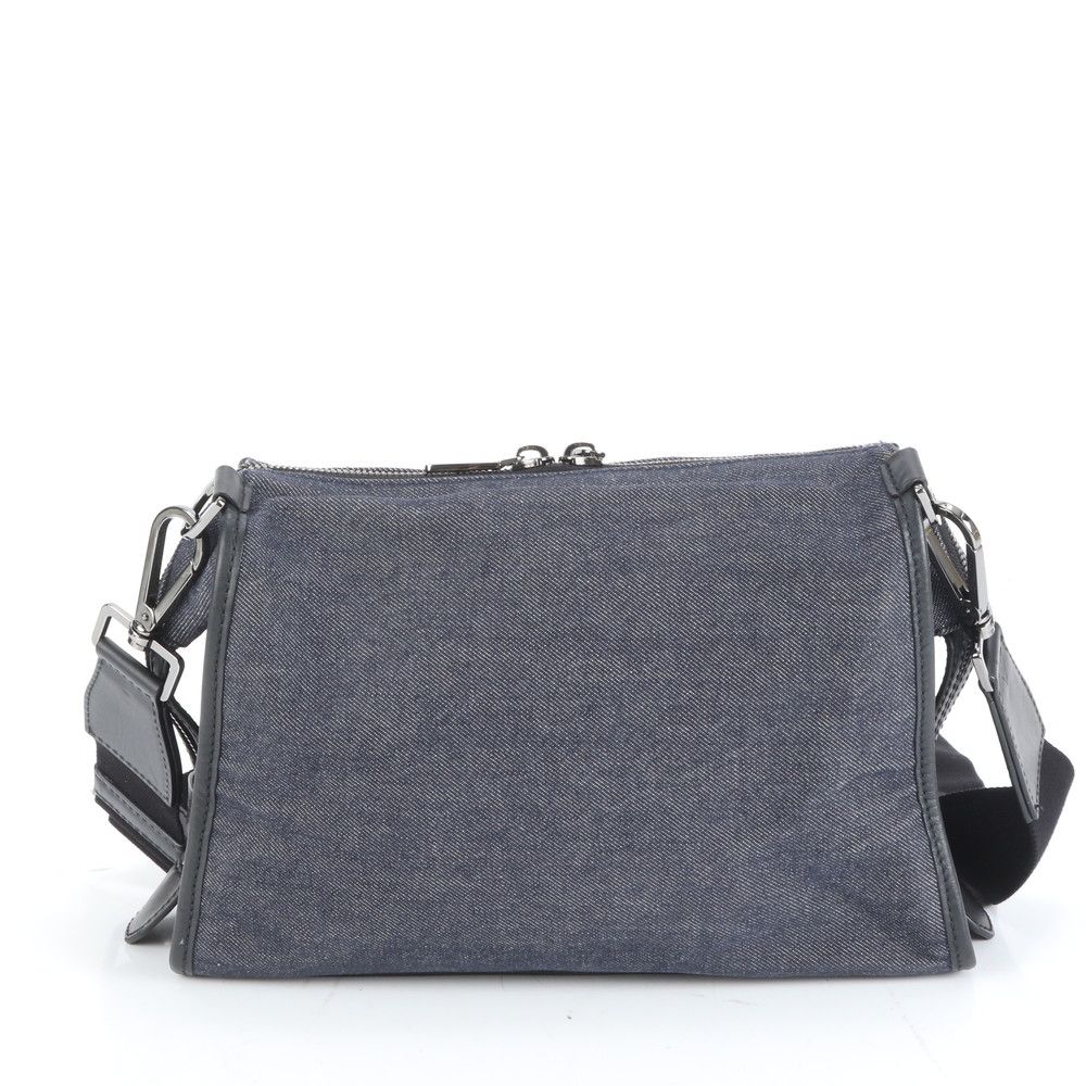 極美品 D&G ドルチェアンドガッバーナ エッジ ロゴ デニム レザー