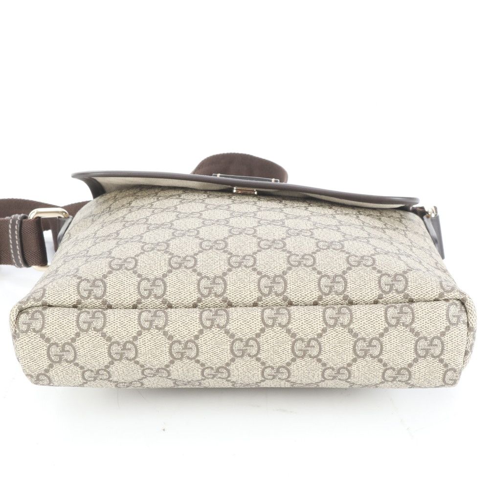 極美品 グッチ GG スプリーム 223666 レザー ショルダーバッグ 斜め