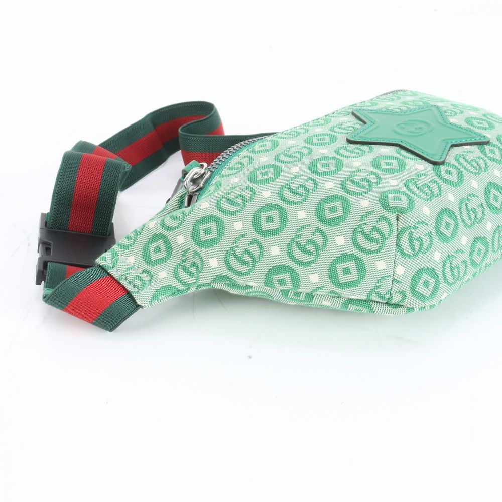 美品　グッチ　ウエストポーチ　キャンバス GG　レザー　ボディバッグ　斜め掛け 極美品 グッチ GG キャンバス スター 502095 レザー ボディバッグ 斜め