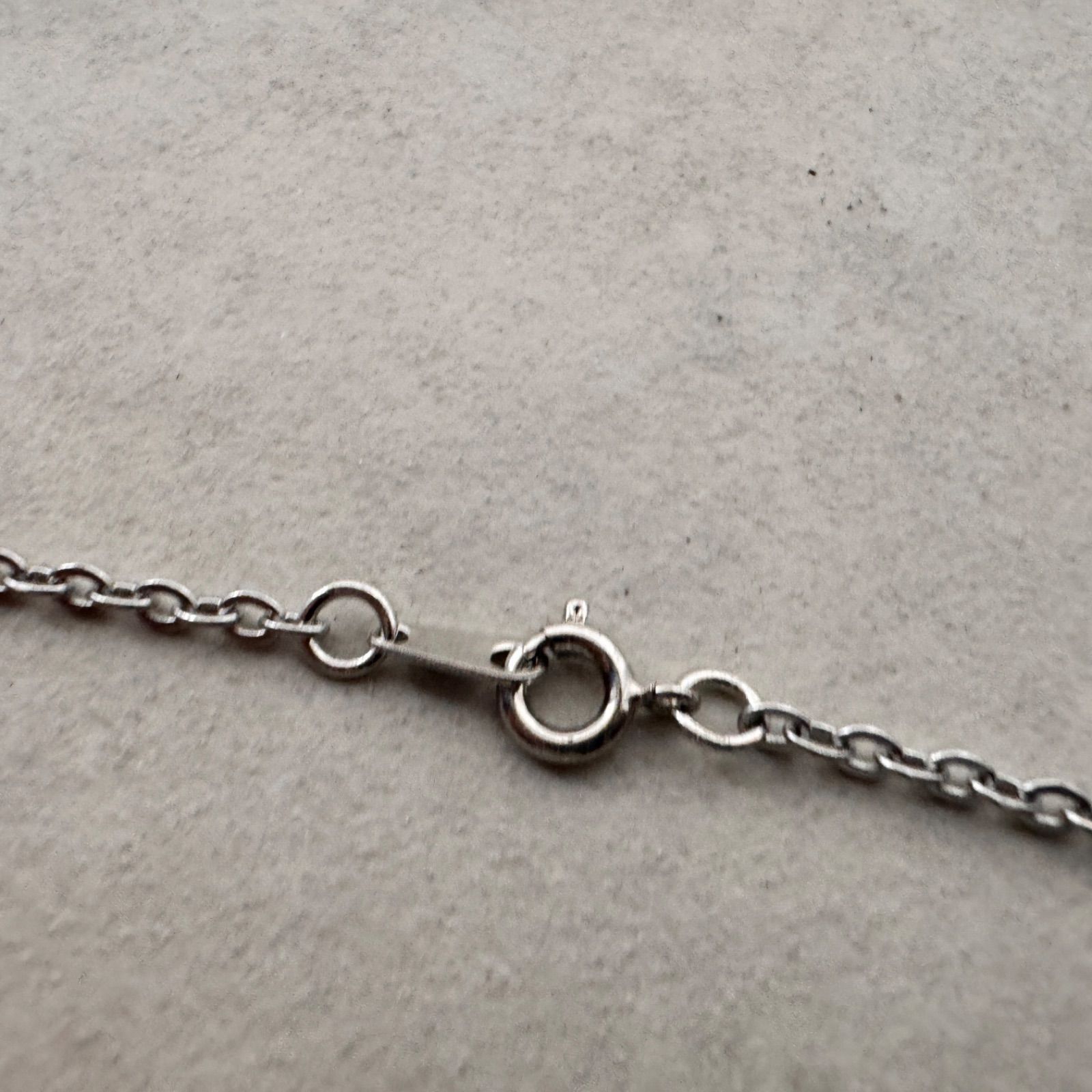 45cm シルバー スワロフスキー製ペンダント クリスタルネックレス