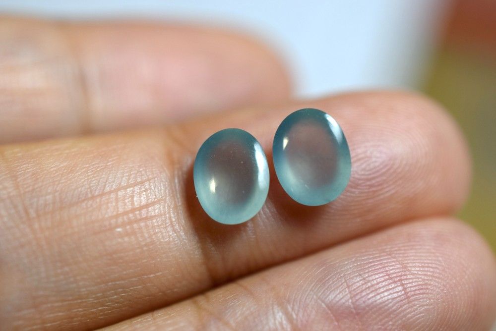 RS12-119 宝石質 氷種 グレー青 グアテマラ産 天然 A貨 本翡翠 ルース