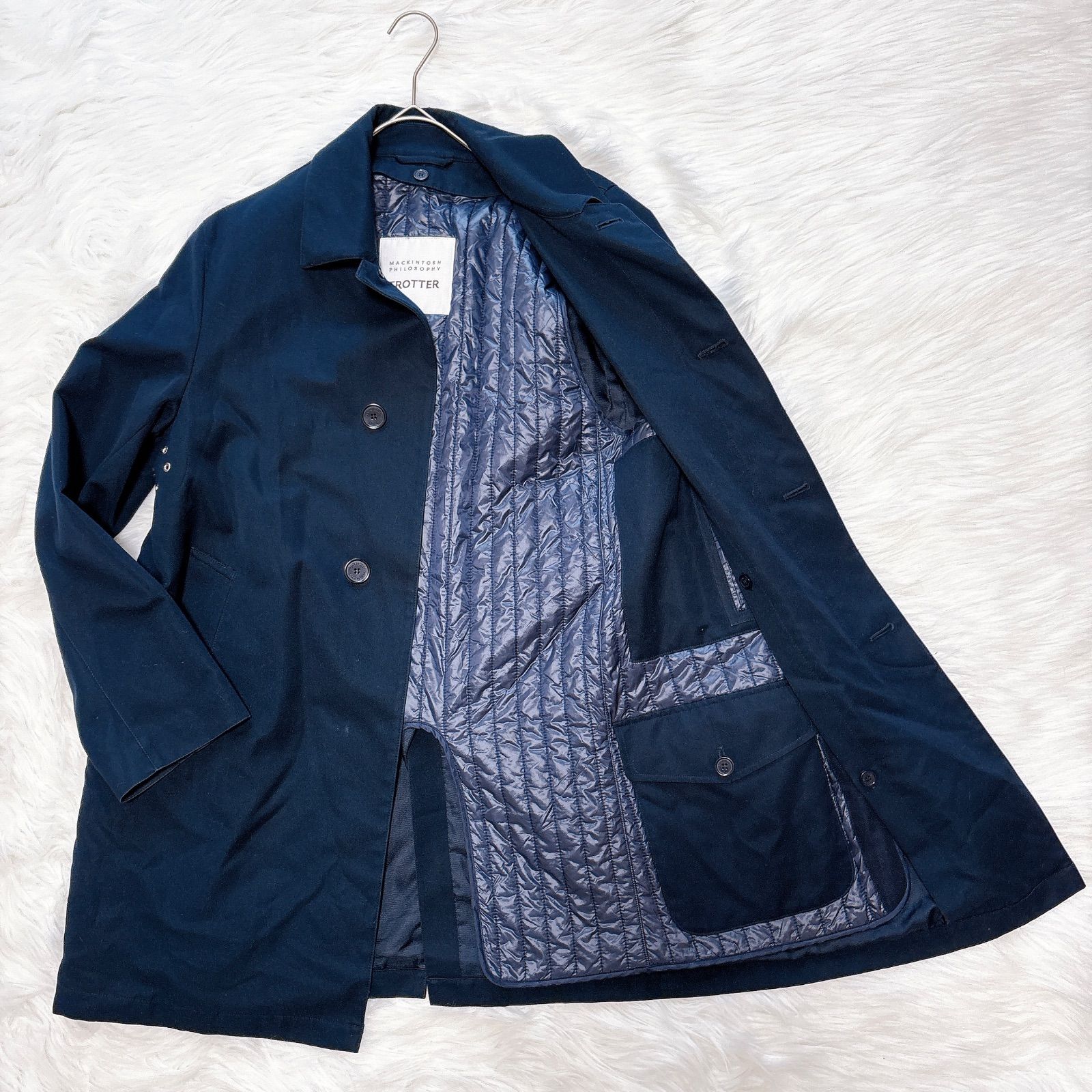 マッキントッシュ トロッター ステンカラーコート 中綿ライナー付