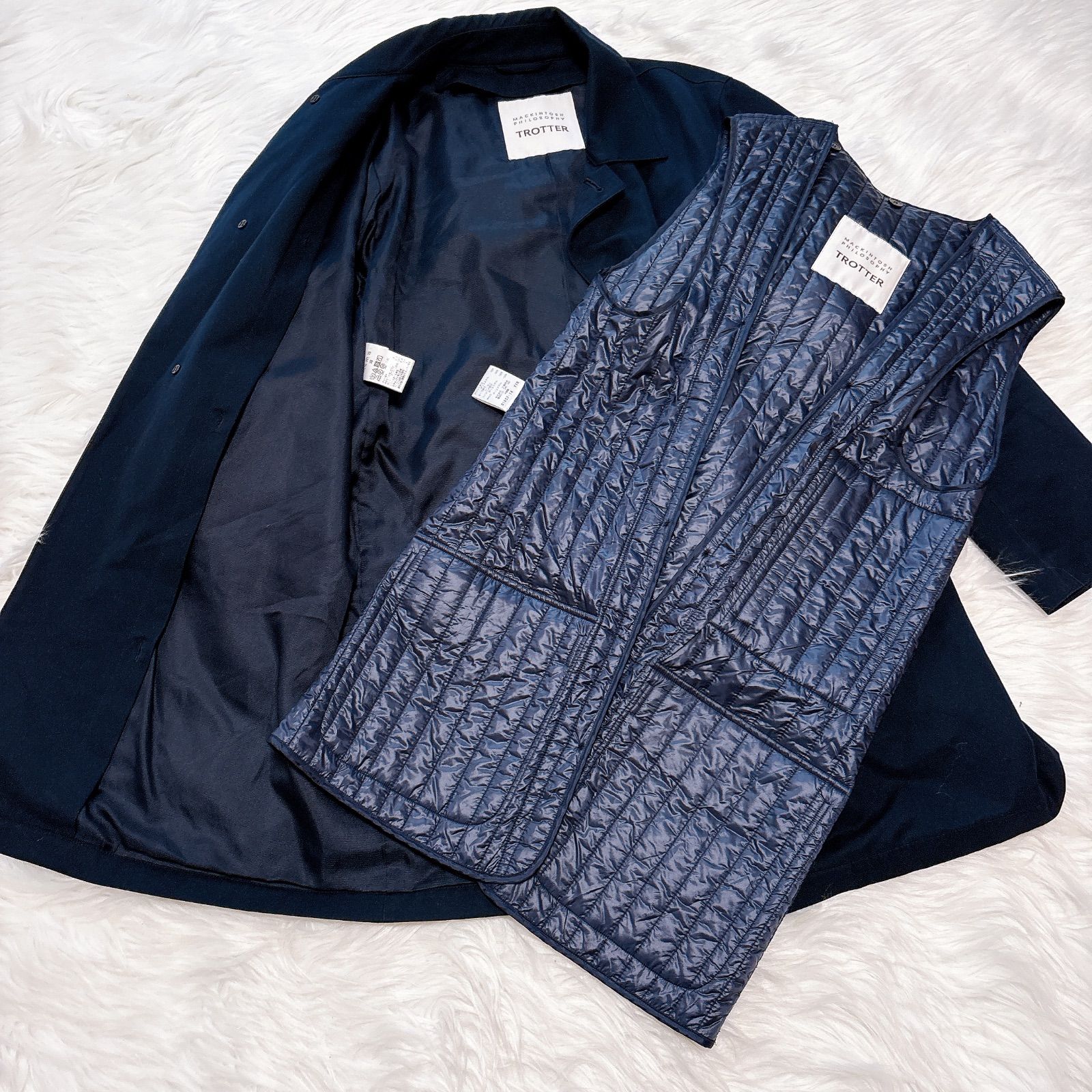 マッキントッシュ トロッター ステンカラーコート 中綿ライナー付